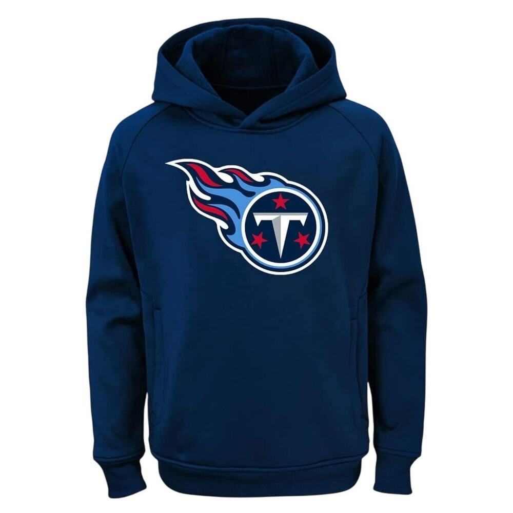 NFL Outerstuff Boys Tennessee Titans Logo Performance Hoodie Blue Size XL 18/20